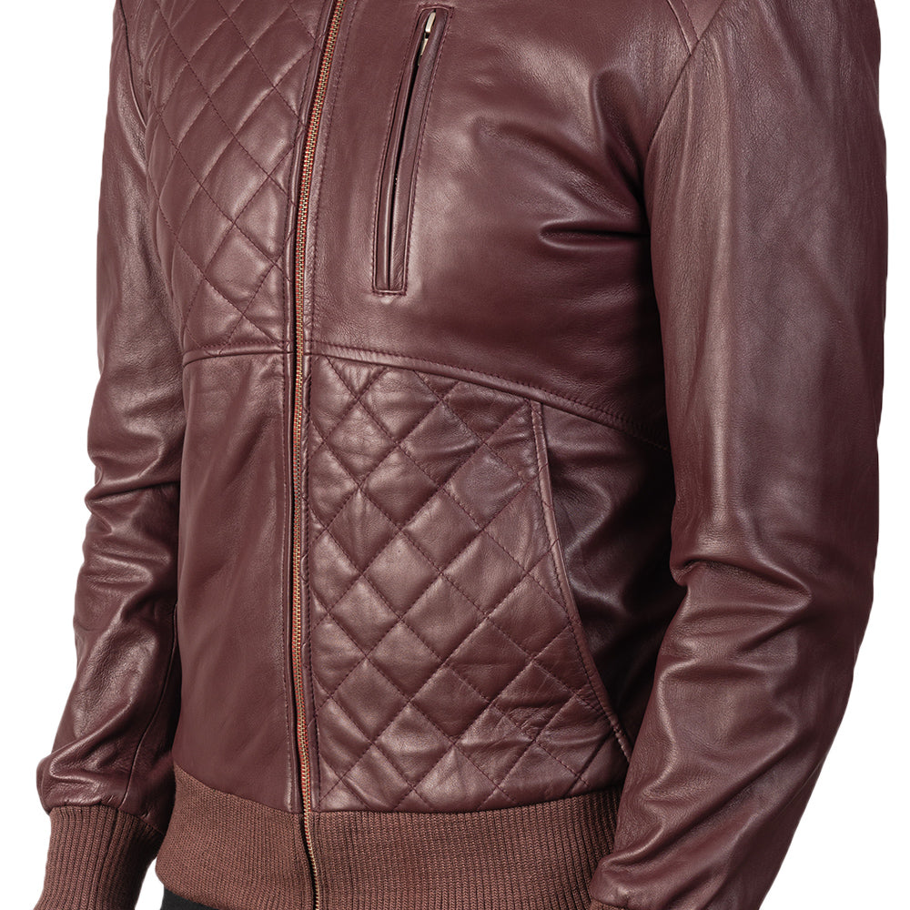 Moda Leren Bomberjack voor Heren – alternate product view 5