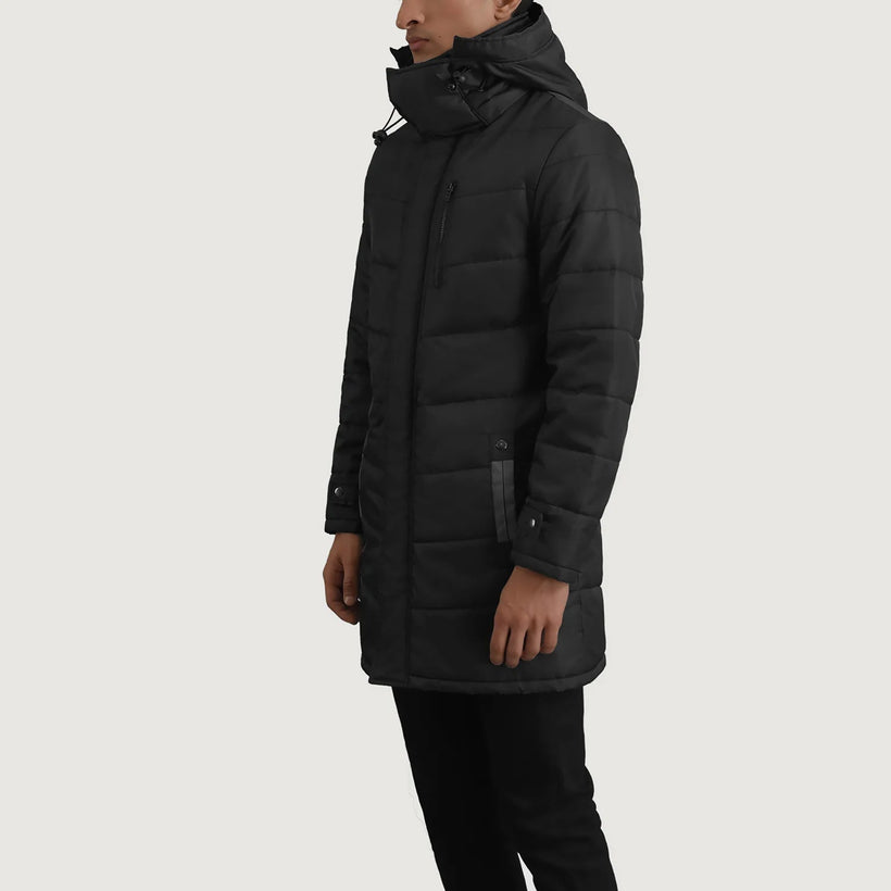 Moore Zwart Hooded Parka voor Heren