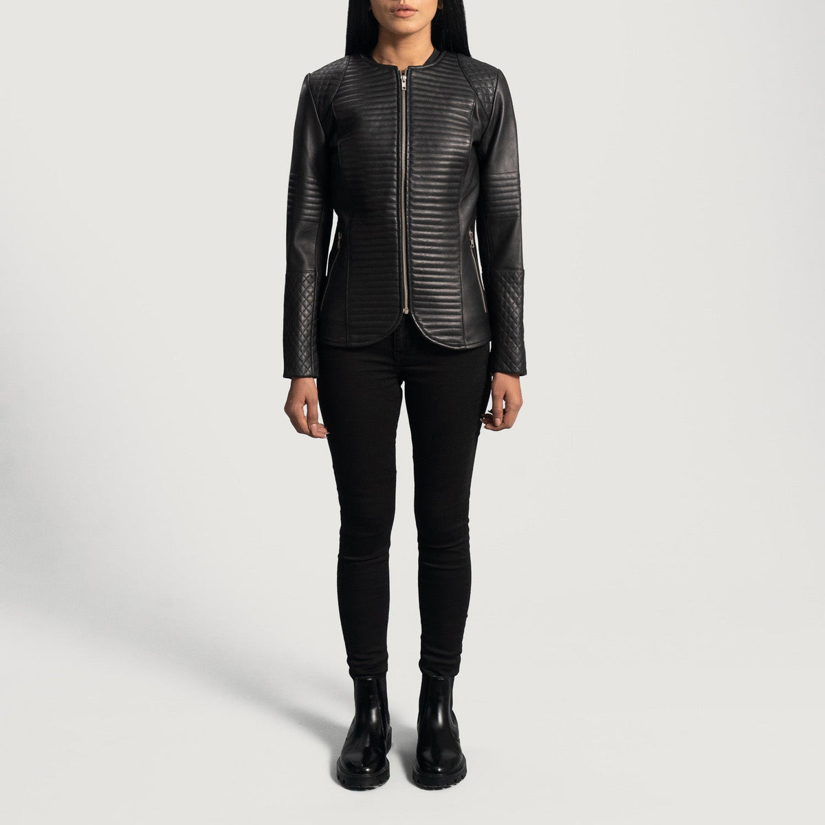 Nexi Gewatteerd Leren Jas voor Dames – alternate product view 3