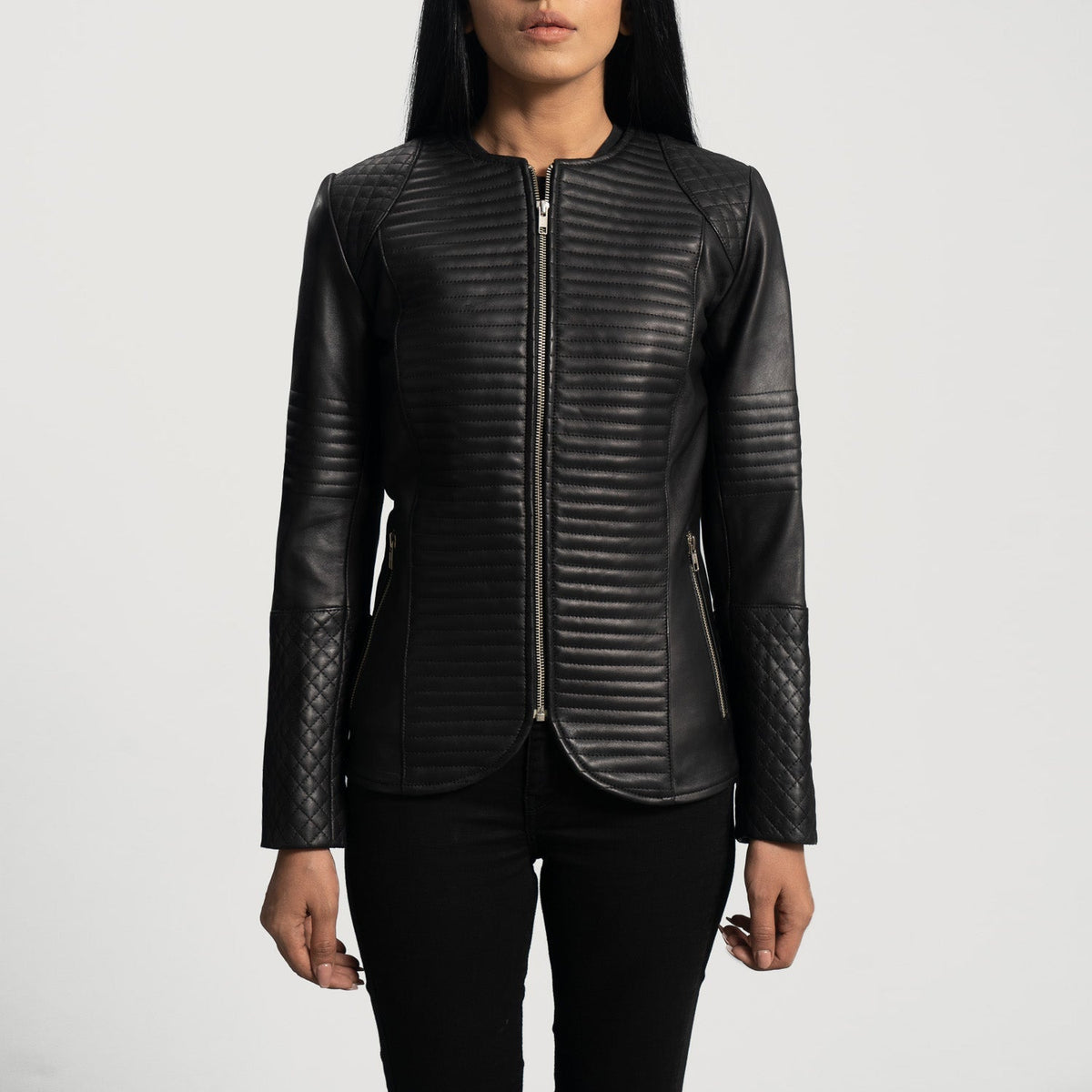 Nexi Gewatteerd Leren Jas voor Dames – alternate product view 4