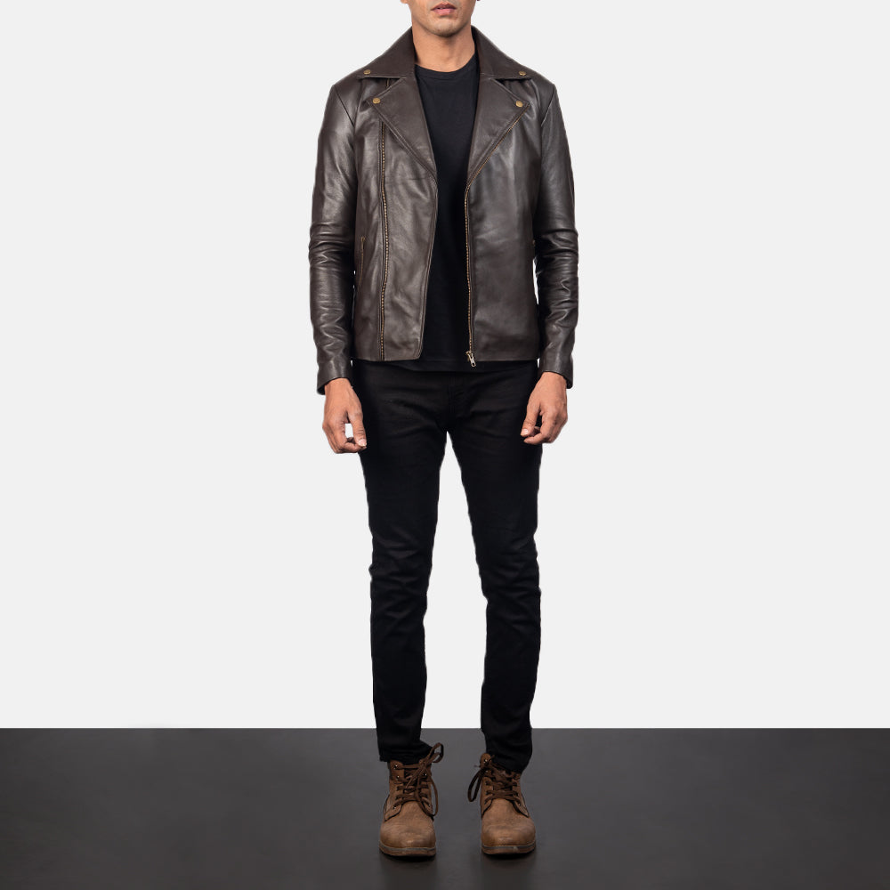 Noah Leren Bikerjack voor Heren – alternate product view 4