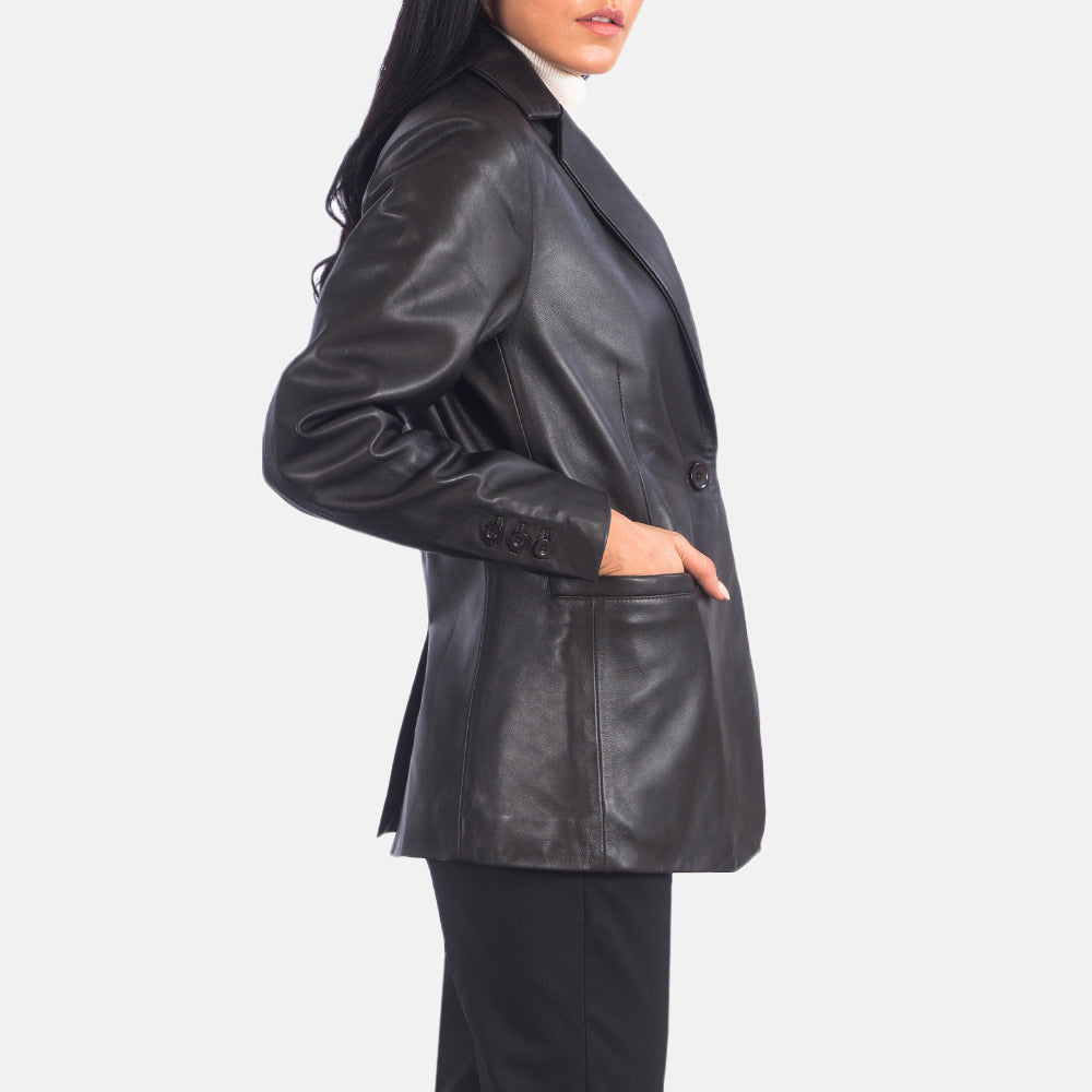 Norma Leren Blazer voor Dames – alternate product view 3