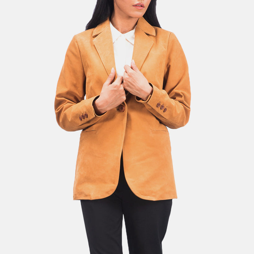 Norma Leren Blazer voor Dames