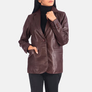 Norma Leren Blazer voor Dames – alternate product view 4