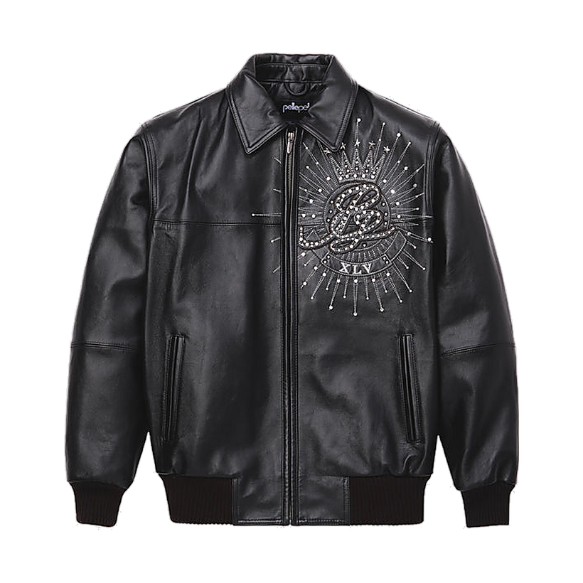 Premium Embroidered Leren Jas voor Dames