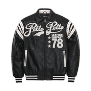 
Encrusted Varsity Leren Jas voor Dames