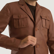 Ray Cutler Leren Jas voor Heren – alternate product view 6