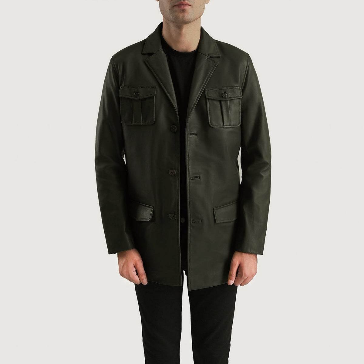 Ray Cutler Leren Jas voor Heren – alternate product view 1