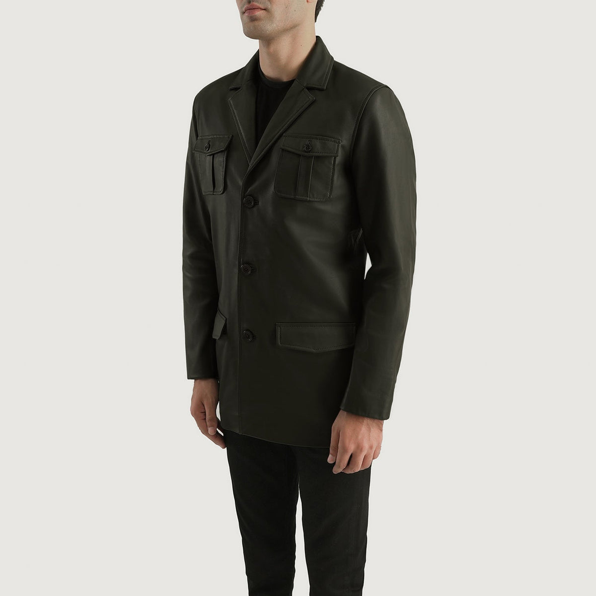 Ray Cutler Leren Jas voor Heren – alternate product view 2