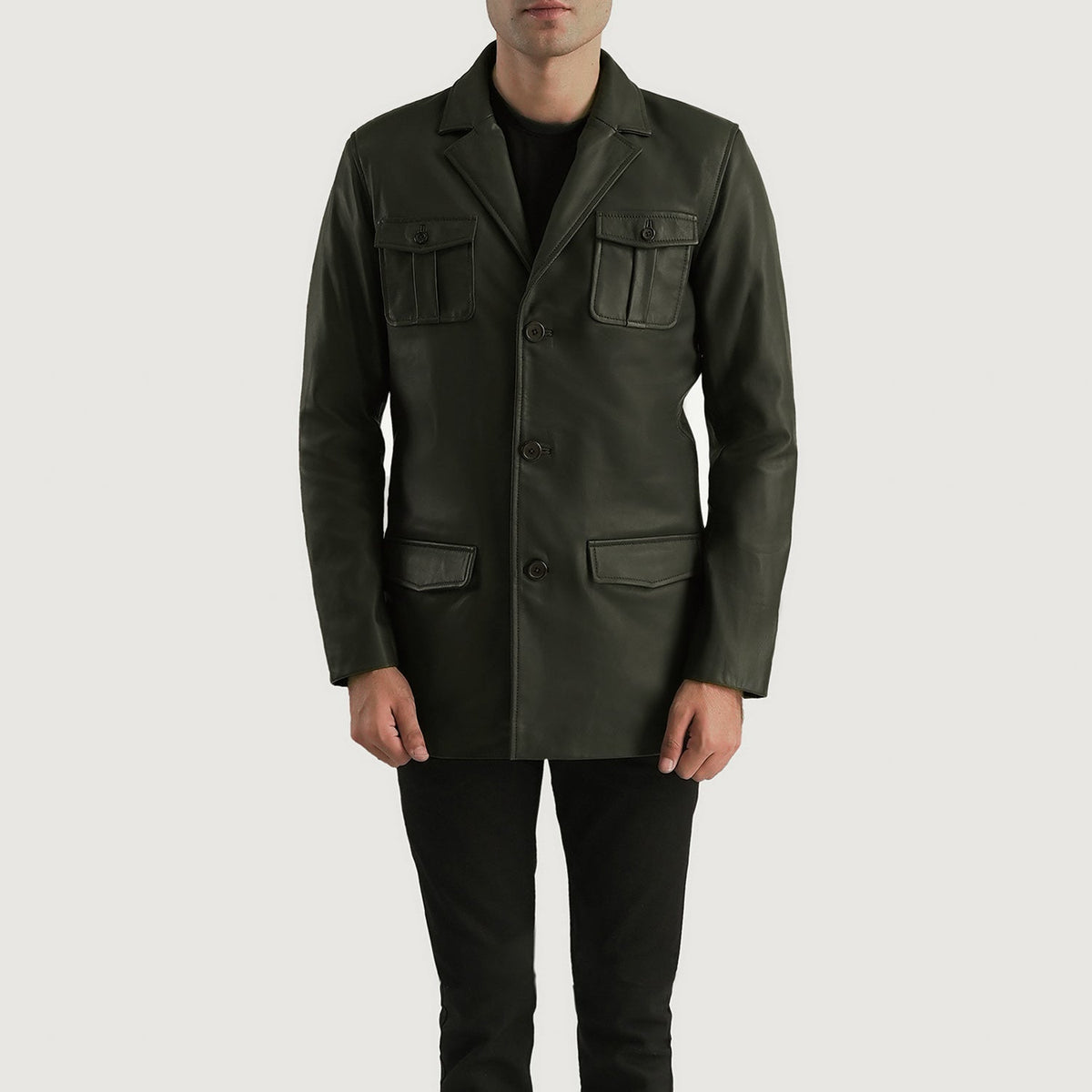 Ray Cutler Leren Jas voor Heren – alternate product view 4