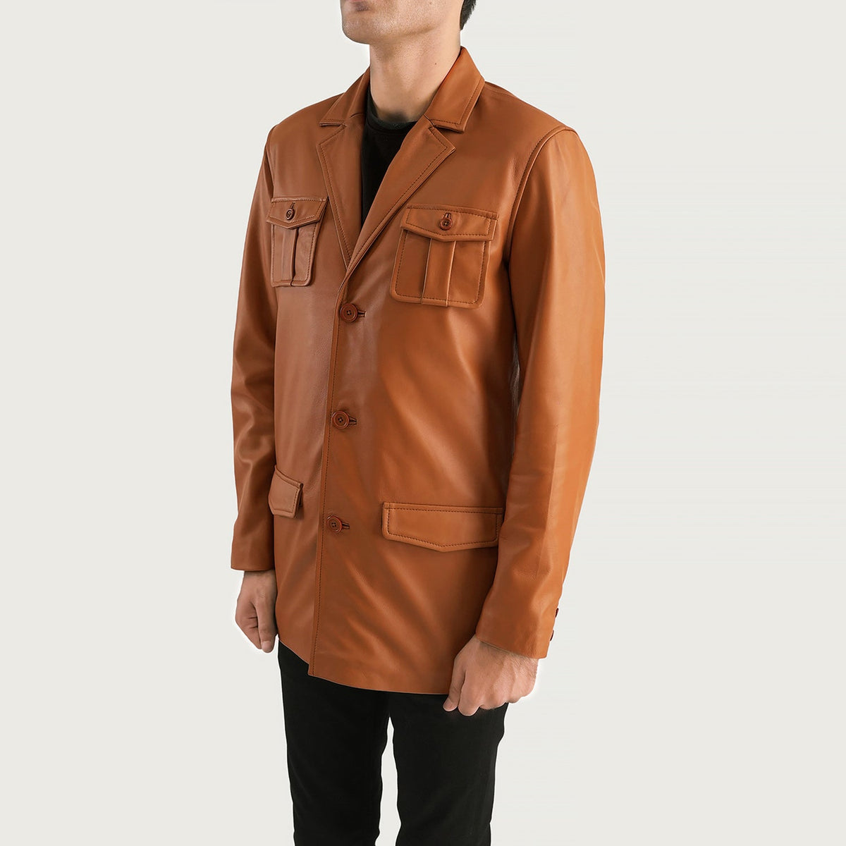 Ray Cutler Leren Jas voor Heren – alternate product view 2