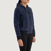 
Rebella Hooded Leren Bomberjack voor Dames – alternate product view 2