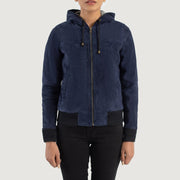 
Rebella Hooded Leren Bomberjack voor Dames – alternate product view 4