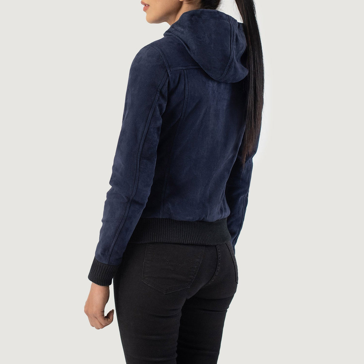 
Rebella Hooded Leren Bomberjack voor Dames – alternate product view 5