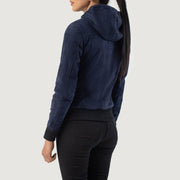 
Rebella Hooded Leren Bomberjack voor Dames – alternate product view 5