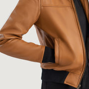 
Rebella Hooded Leren Bomberjack voor Dames – alternate product view 6