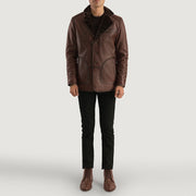 
Detailopname of Notch & Button Hardware on Rocky Bruin Fur Leren Jas voor Heren