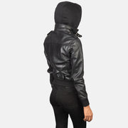 
Roslyn Hooded Leren Bomberjack voor Dames – alternate product view 5