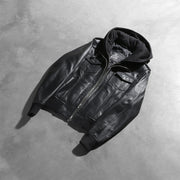 
Roslyn Hooded Leren Bomberjack voor Dames – alternate product view 8