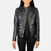 Rumella Leren Bikerjack voor Dames – alternate product view 1