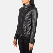Rumella Leren Bikerjack voor Dames – alternate product view 2