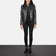 Rumella Leren Bikerjack voor Dames – alternate product view 3