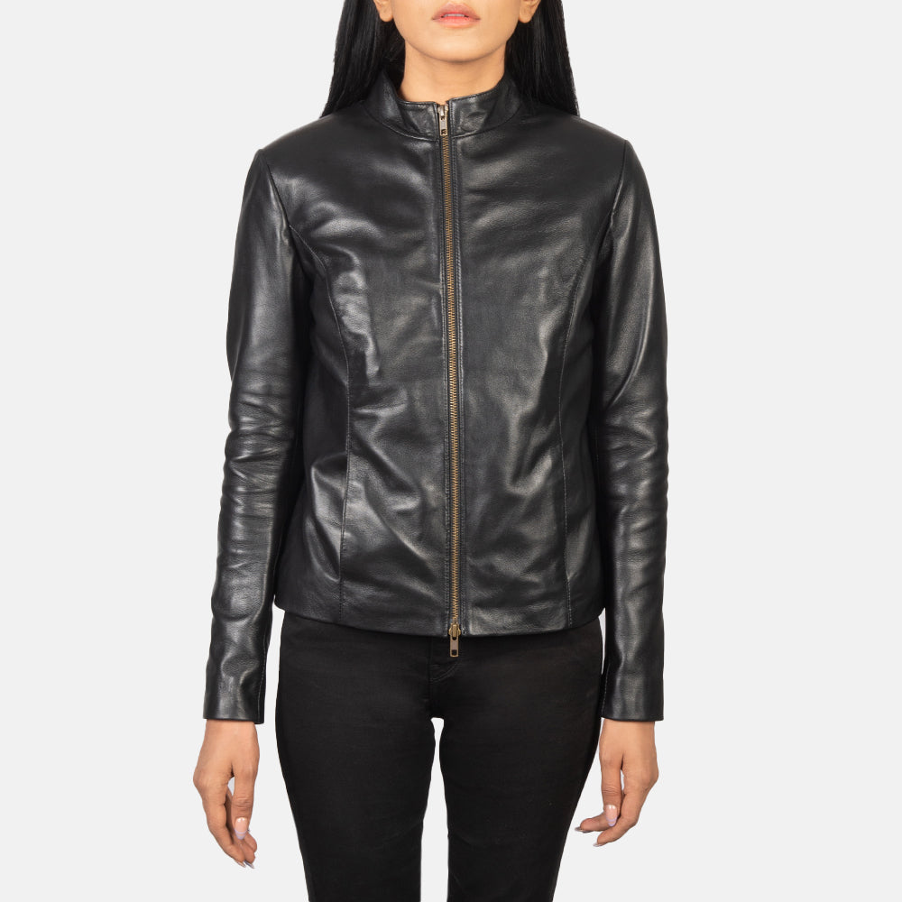 Rumella Leren Bikerjack voor Dames – alternate product view 4
