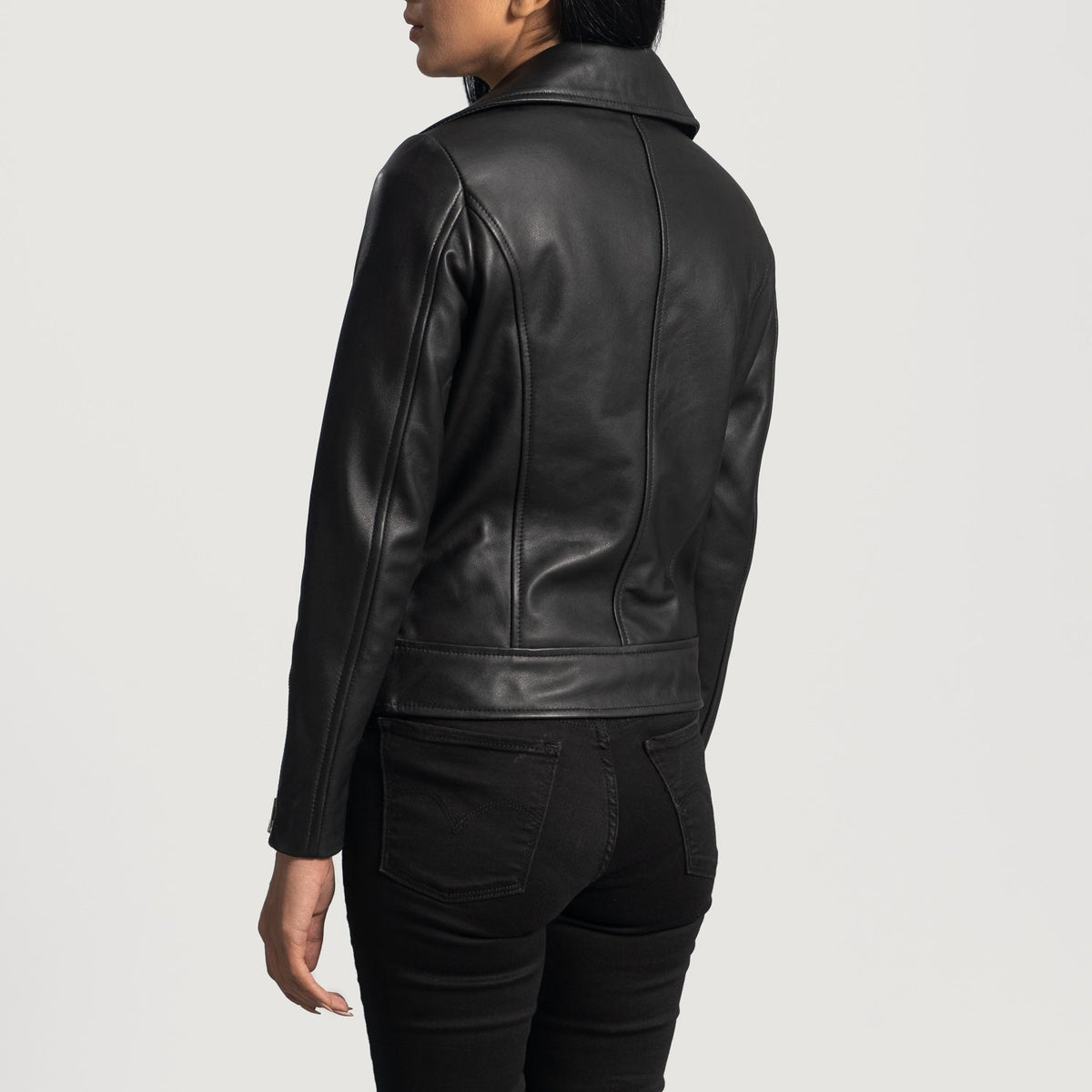
Rumy Kastanjebruin Leren Bikerjack voor Dames – alternate product view 5