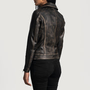 
Rumy Kastanjebruin Leren Bikerjack voor Dames – alternate product view 5