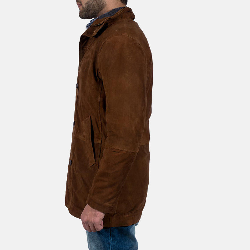 Sheriff Bruin Suède Jas voor Heren
