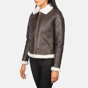
Sherilyn B-3 Zwart Leren Bomberjack voor Dames – alternate product view 2