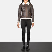 
Sherilyn B-3 Zwart Leren Bomberjack voor Dames – alternate product view 3