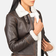 
Sherilyn B-3 Zwart Leren Bomberjack voor Dames – alternate product view 6