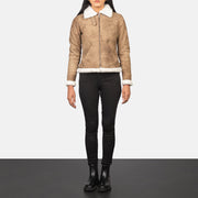 
Sherilyn B-3 Zwart Leren Bomberjack voor Dames – alternate product view 3