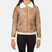 
Sherilyn B-3 Zwart Leren Bomberjack voor Dames – alternate product view 4