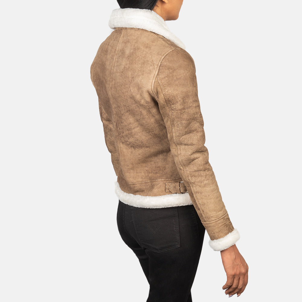 
Sherilyn B-3 Zwart Leren Bomberjack voor Dames – alternate product view 5