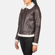 
Sherilyn B-3 Zwart Leren Bomberjack voor Dames – alternate product view 2