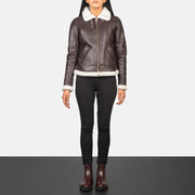 
Sherilyn B-3 Zwart Leren Bomberjack voor Dames – alternate product view 3