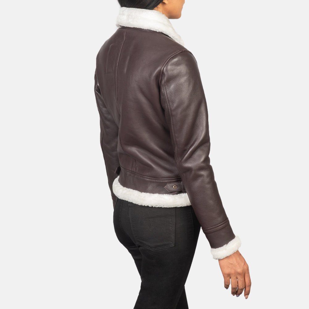 
Sherilyn B-3 Zwart Leren Bomberjack voor Dames – alternate product view 5