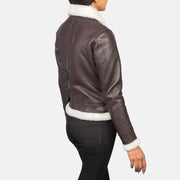 
Sherilyn B-3 Zwart Leren Bomberjack voor Dames – alternate product view 5