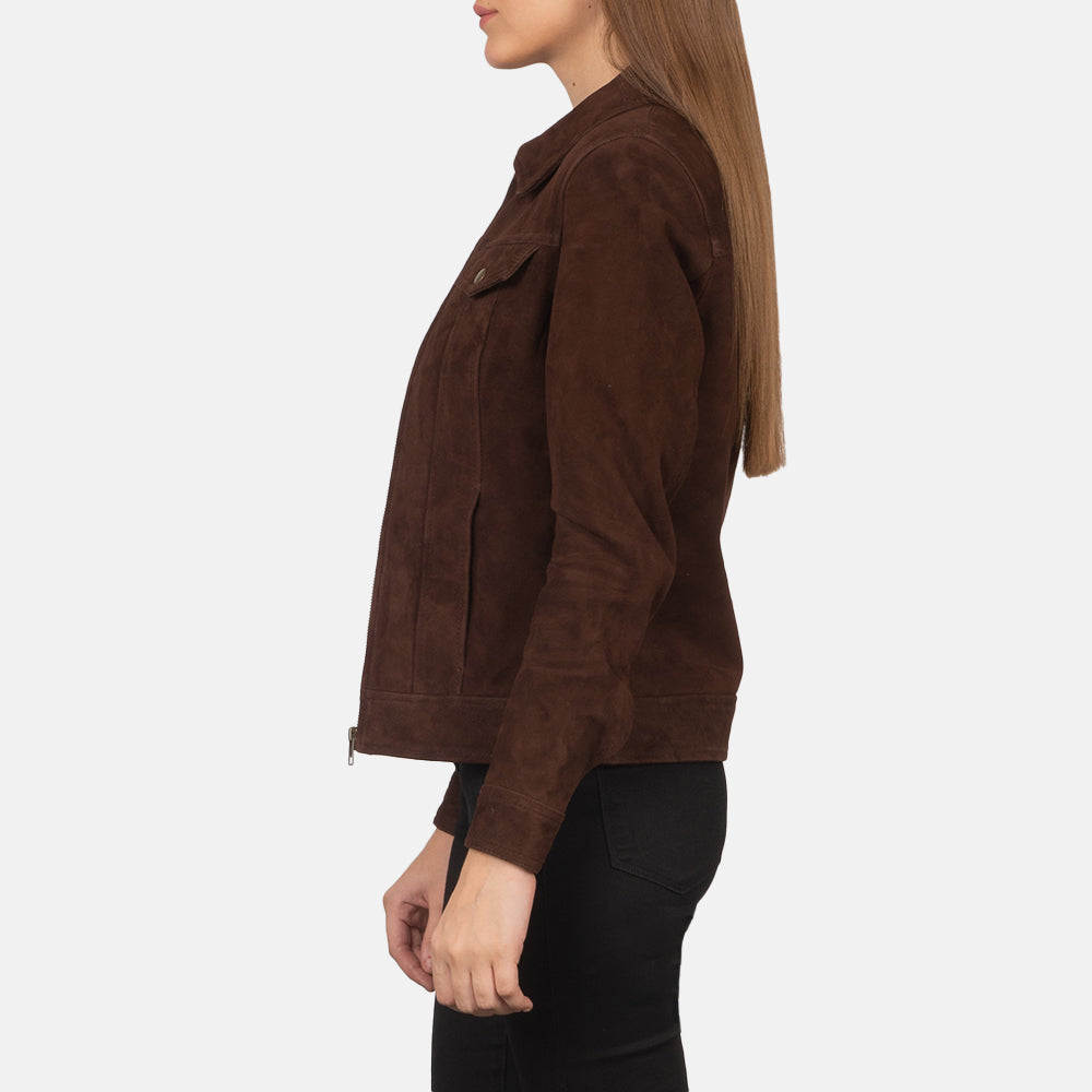 
Suzy Trucker Bruin Leren Jas voor Dames – alternate product view 3