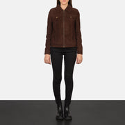 
Suzy Trucker Bruin Leren Jas voor Dames – alternate product view 4