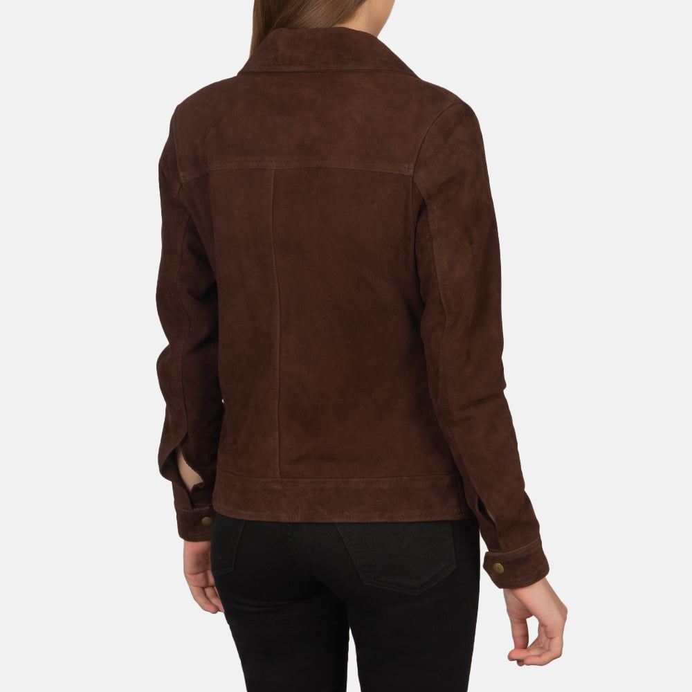 
Suzy Trucker Bruin Leren Jas voor Dames – alternate product view 5