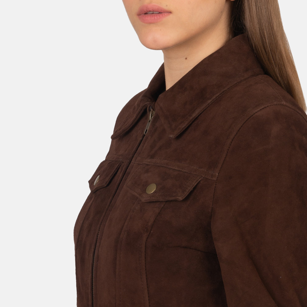 
Suzy Trucker Bruin Leren Jas voor Dames – alternate product view 6