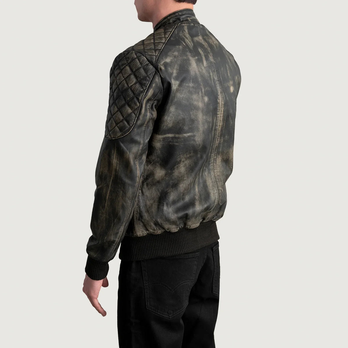Sven Leren Bomberjack voor Heren – alternate product view 6