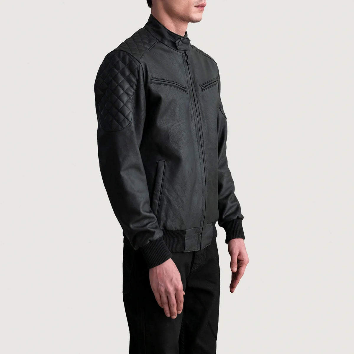 Sven Leren Bomberjack voor Heren – alternate product view 2
