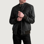Sven Leren Bomberjack voor Heren – alternate product view 1