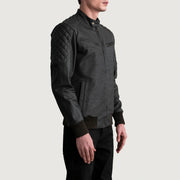 Sven Leren Bomberjack voor Heren – alternate product view 2