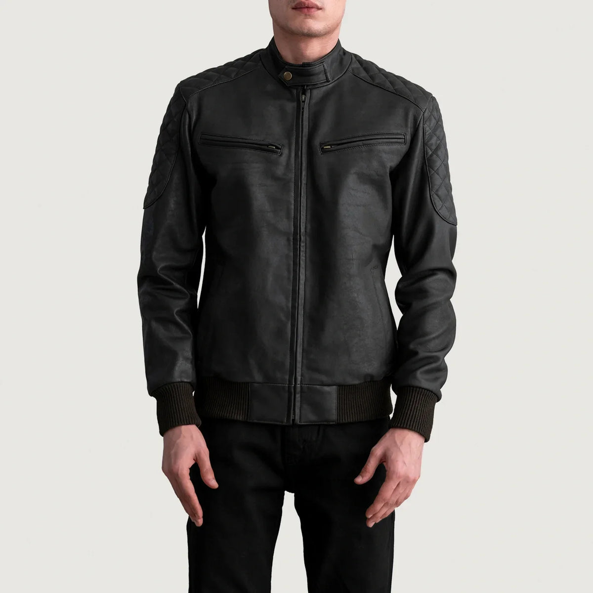 Sven Leren Bomberjack voor Heren – alternate product view 3