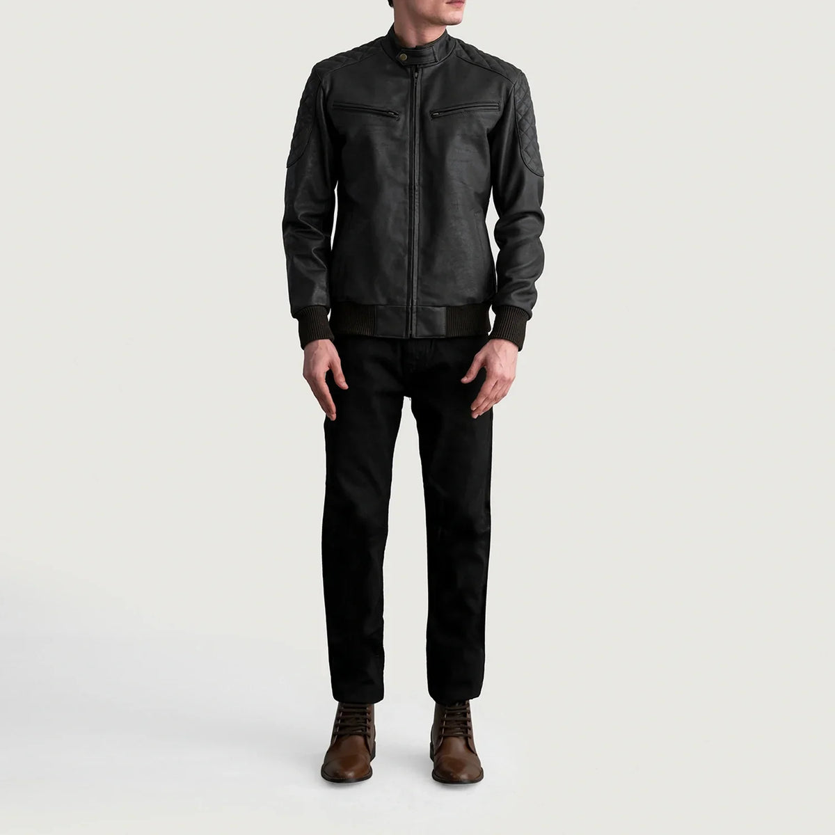 Sven Leren Bomberjack voor Heren – alternate product view 4